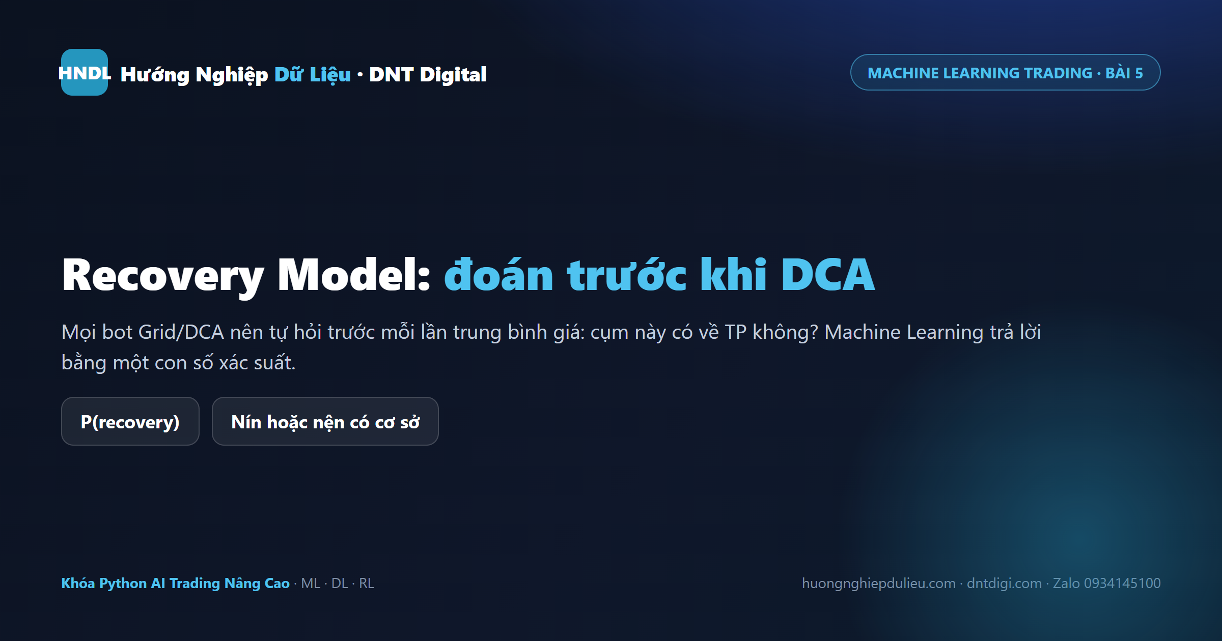 Machine Learning trong trading: Recovery Model đoán trước khi DCA