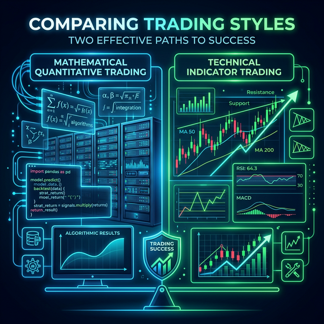 Chiến Lược Giao Dịch: Toán Học (Định Lượng) vs Chỉ Báo Kỹ Thuật – Khi Mọi Con Đường Đều Dẫn Đến Thành Công